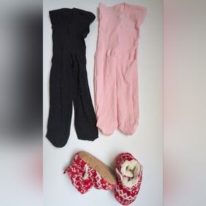 6-12 Months Bundle Of 4 Pieces (Slippers And Tights)